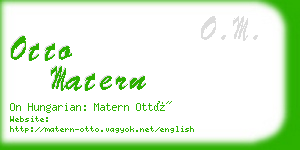 otto matern business card